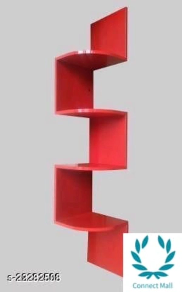 Classy Magazine & Newspaper Racks - LXHXB:40X8X8 inch, Red, Wooden, No. of shelves :4